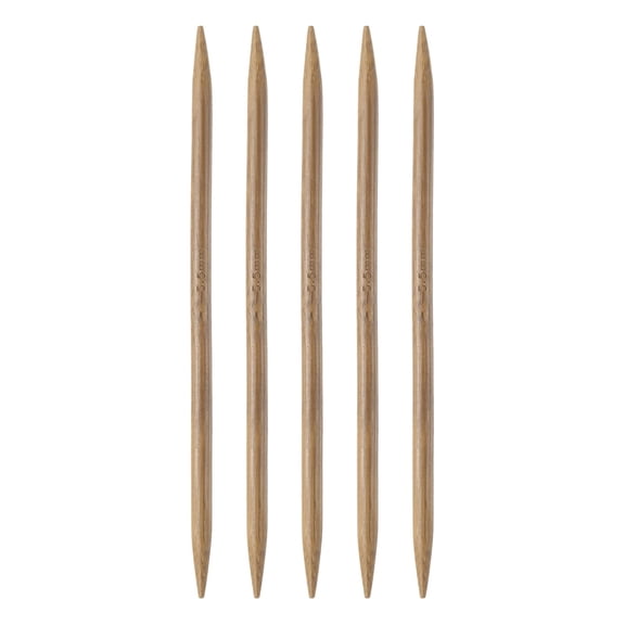 Bamboo Knitting Needles Double Pointed Size 5.5mm Carbonized20cm Straight for Handmade Creative DIY Knitting Craft Yarn Projects 5Pcs