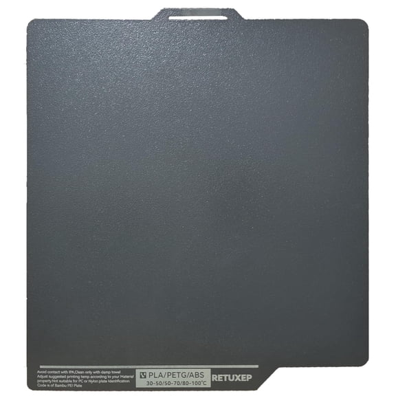 Bamboo Lab Double Sided P1S P2S 3D Printer Build Plate for Bambulab X1C/X1/X1E/ P1P/P1S/A1/P2S, 3D Printer Flexible Removal Spring Steel Plate 257x257mm(Grey Smooth Build Plate)
