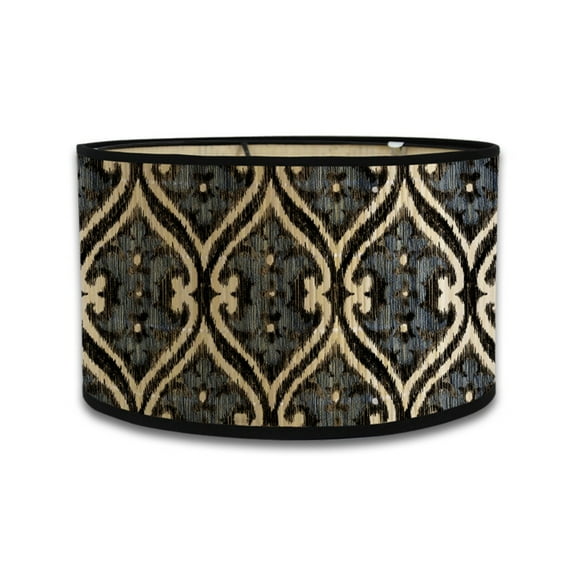 Bamboo Lamp Shade, Kvago Vintage Drum Lampshade, E27 Chandelier Lamp Cover Replacement Light Accessory for Pendant Floor Tables Lamps (11.81 x 11.81 x 7.87 in, Style B)