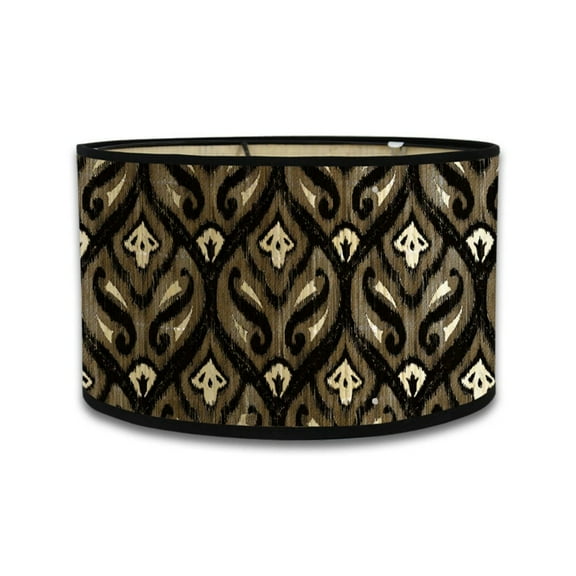 Bamboo Lamp Shade, Kvago Vintage Drum Lampshade, E27 Chandelier Lamp Cover Replacement Light Accessory for Pendant Floor Tables Lamps (11.81 x 11.81 x 7.87 in, Style C)