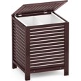 thumbnail image 1 of Bamboo Laundry Hamper with Lid, 120L Large Clothes Laundry Sorter with Removable 2-Section Liner Bag, Raised Laundry Basket Organizer for Clothing, Bathroom, Bedroom, Laundry Room, Espresso, 1 of 14