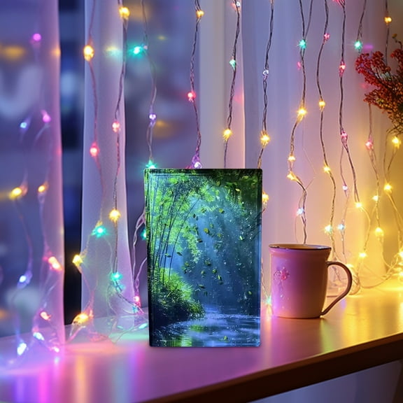 Bamboo Leaf Night Light Lamp Bamboo Leaf Lamp, Bamboo Leaf Flowing Night Light Large Size Bamboo Leaf Scenery Small Street Light Handmades DIY Material Package Gift to Girlfriend and Friend 30ml