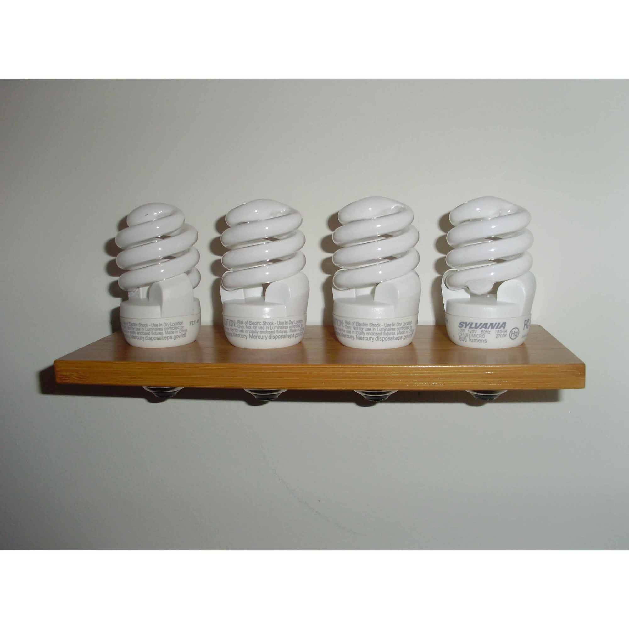 Bamboo Light Bulb Organizer, 2 Piece Set