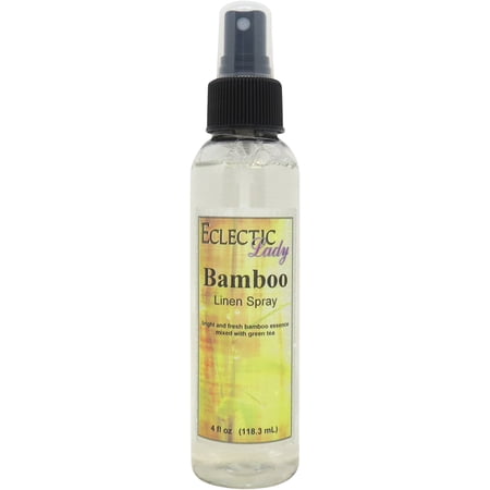 Bamboo Linen Spray (Double Strength), 4 ounces - Eclectic Lady Sheet and Linen Spray - No Artificial Colors, Parabens, or Preservatives - Long-Lasting Scent for Bed, Fabric & Pillow