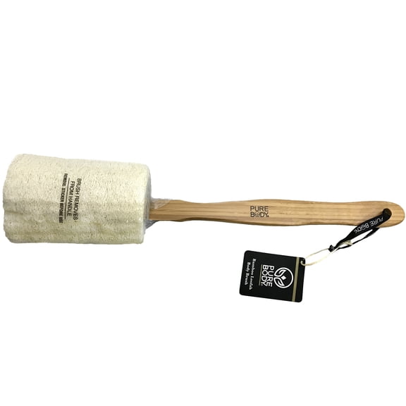 Pure Body Bamboo 2-in-1 Loofah Bath Brush