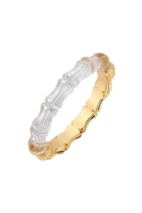 Bamboo Lucite Hinge Bangle