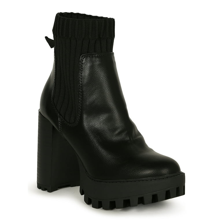 Bamboo platform ankle booties best sale