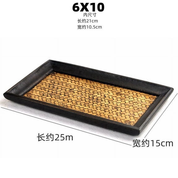 Bamboo Mat Serving Tray Wooden Food-serving Tray Wooden Insulated Cutlery Tray