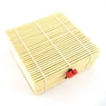 thumbnail image 1 of Bamboo Matchstick Decorative Box - 3.7" x 3.7" x 1.6" - Natural - 1 Unit, 1 of 1