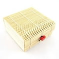thumbnail image 1 of Bamboo Matchstick Decorative Box - 3.7" x 3.7" x 2" - Natural - 300 Units, 1 of 1