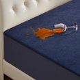 thumbnail image 1 of Ophanie Queen Size Bamboo Viscose Mattress Protector, 4-Layer Waterproof Bed Pad Cover, Breathable Noiseless Fitted Sheet, 6"-20" Deep Pocket, Blue, 1 of 1