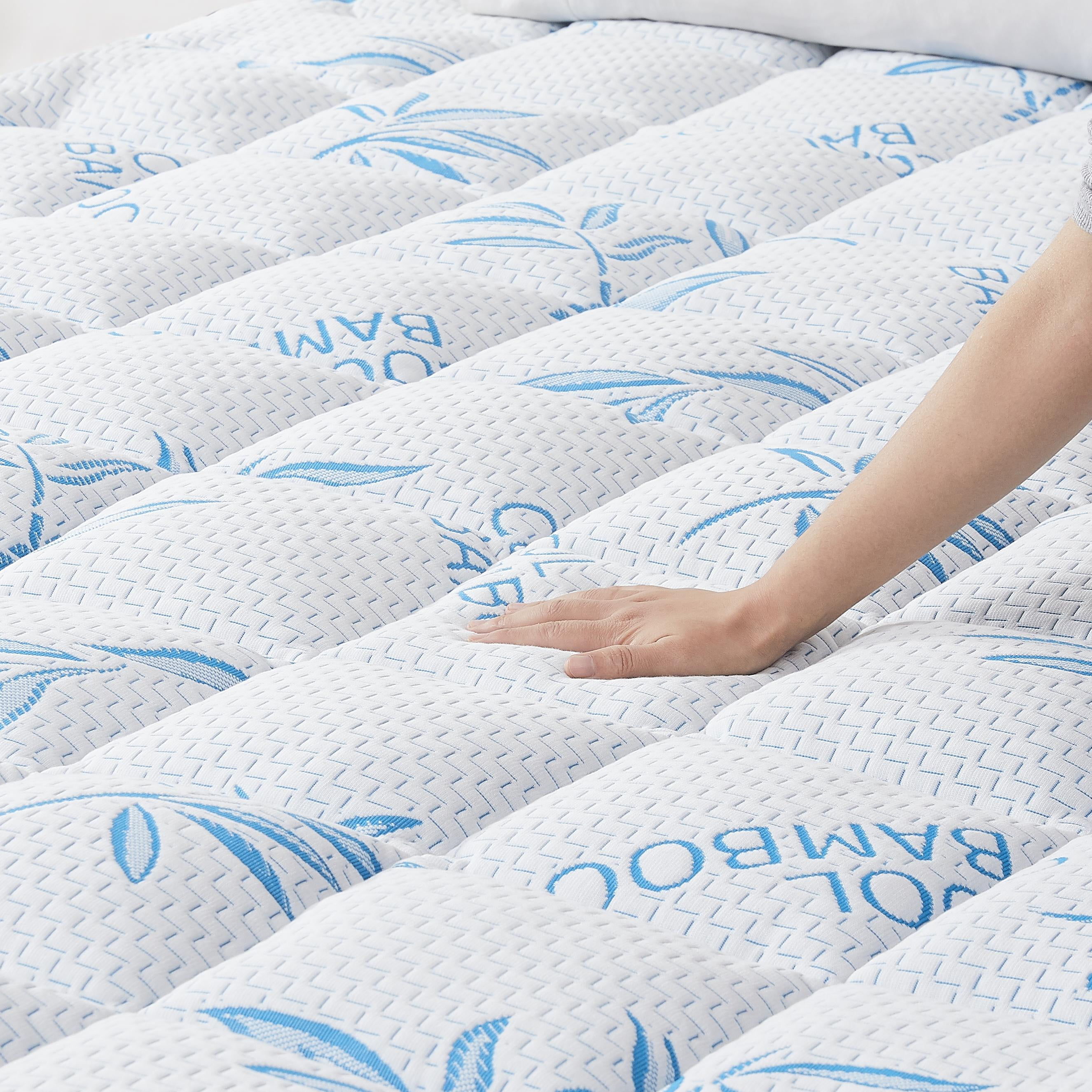 Bamboo Mattress Topper Extra Thick Queen Size,Cooling Mattress Pad,821" Deep Pocket Mattress