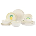 thumbnail image 1 of Bamboo Melamine 12-Piece Dinnerware Set, Lemons, Includes 4 Dinner Plates, 4 Salad Plates & 4 Cereal Bowls, BPA-Free, Dishwasher Safe, 1 of 9