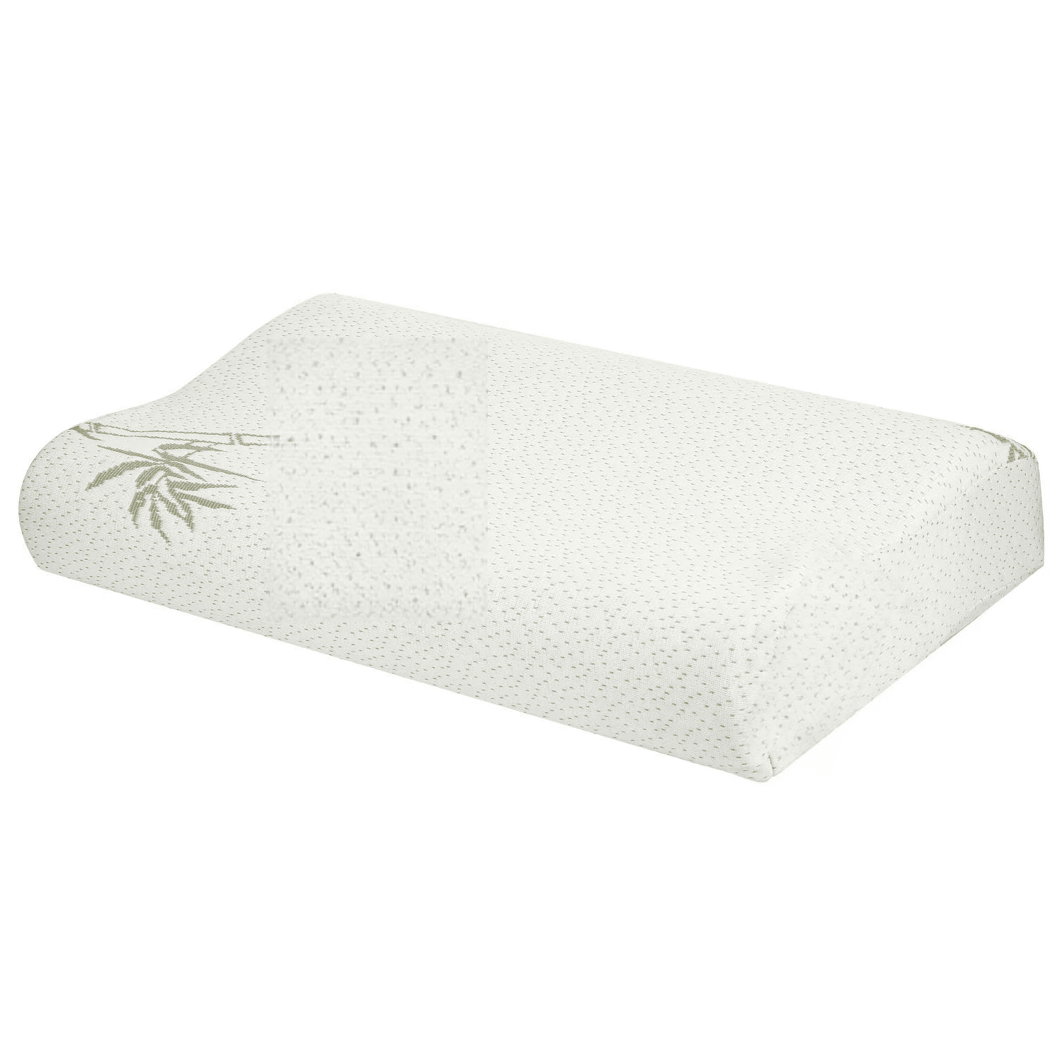 Bamboo Memory Foam Cervical Pillow Orthopedic Contoured Neck Support Pillow Breathable Washable Cover for Back & Side Sleepers