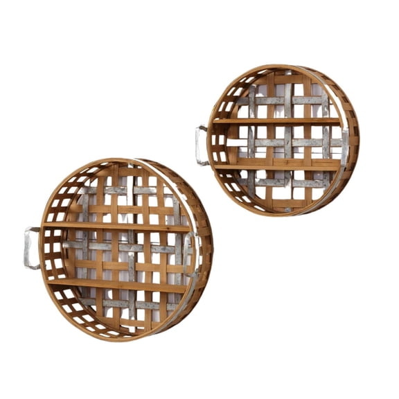 Bamboo & Metal Shelf - Set of 2 - Your Heart's Delight