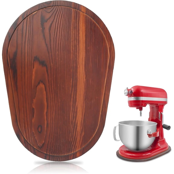 Bamboo Mixer Slider Compatible with Kitchen aid Bowl Lift 5-8 Qt Stand Mixer - Kitchen Countertop Storage Mover Sliding Caddy for Kitchen Aid 5-8 Qt Mixer (5-8 Qt - Brown)