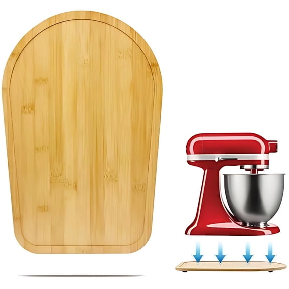 Bamboo Mixer Slider Mat for Tilt Head Kitchen Aid 4.5-5 Qt Stand Mixer, Appliance Sliding Mat for Kitchenaid Artisan 4.5-5 Qt, Kitchen Countertop Storage Accessories Mixer Moving Tray Attachments