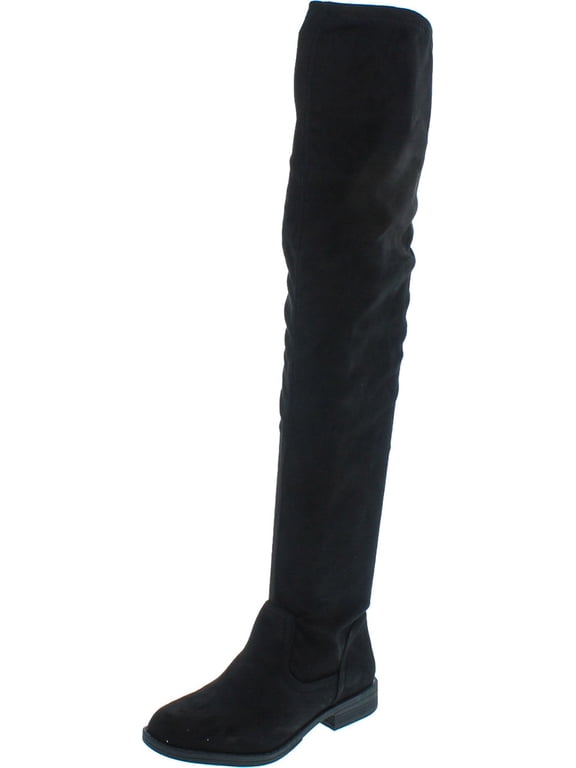 Montana-53 Women's Stretch Side Zipper Snug Fit Thigh High Riding Boots