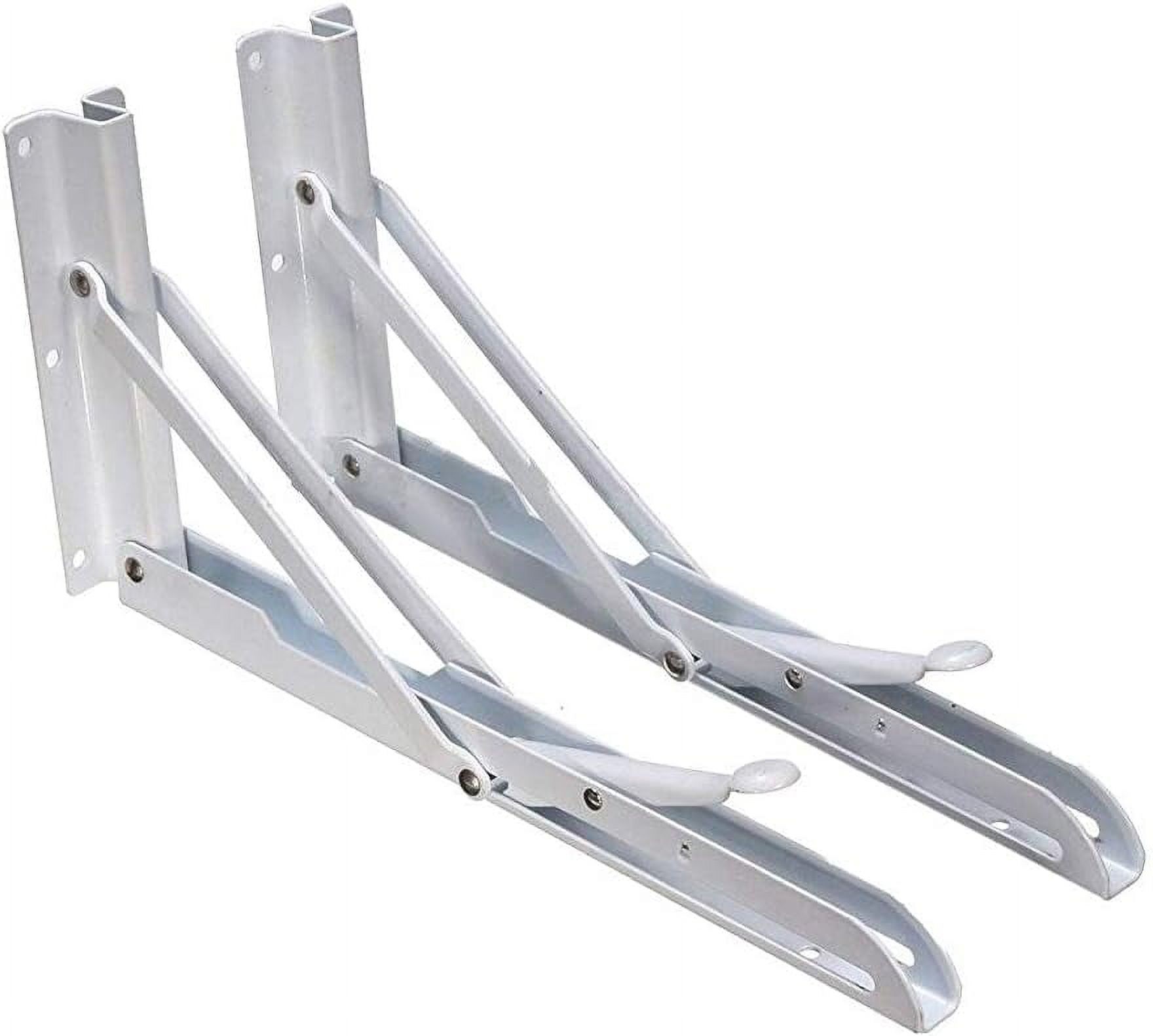 Bamboo Natural Butcher Block, Wall Mounted Folding Shelf With White