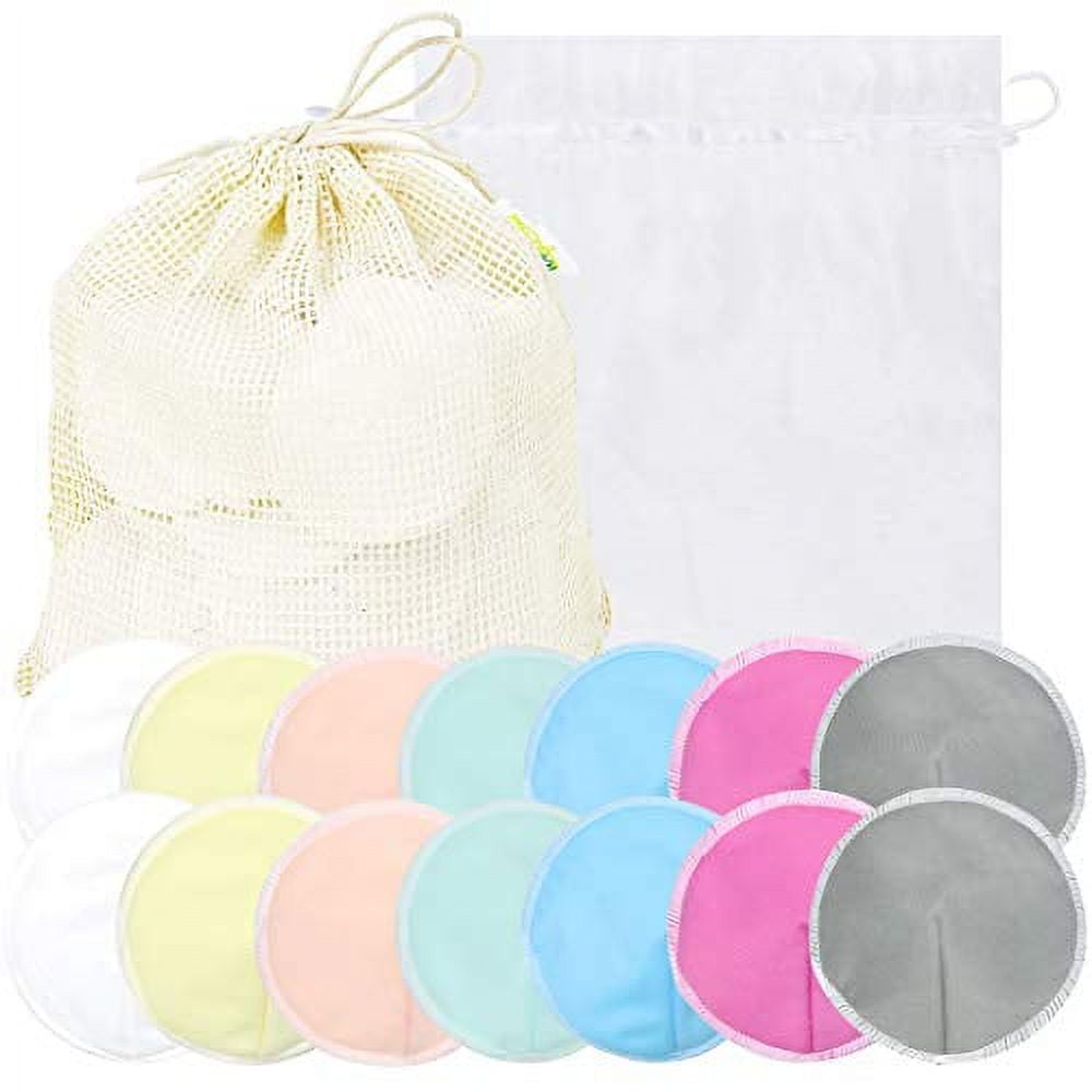 Bamboo Nursing Pads (14 Pack) + Laundry Bag & Travel Storage Bag, Size