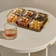 Bamboo Nut and Candy Serving Tray, Party Appetizer Platter Veggie Dish