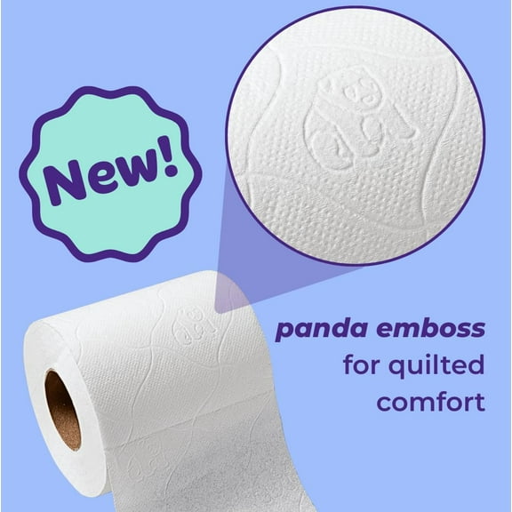 Bamboo Organic Chemical-Free Bulk Toilet Paper, Cloud-like Softness, Plant-Based  Tree-Free Bathroom Tissue, 24 -Friendly Rolls, 2 Ply, 295 Sheets for RV and Camping