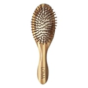 Loma Bamboo Paddle Brush, Oval Wooden Scalp Massager and Detangler Brush