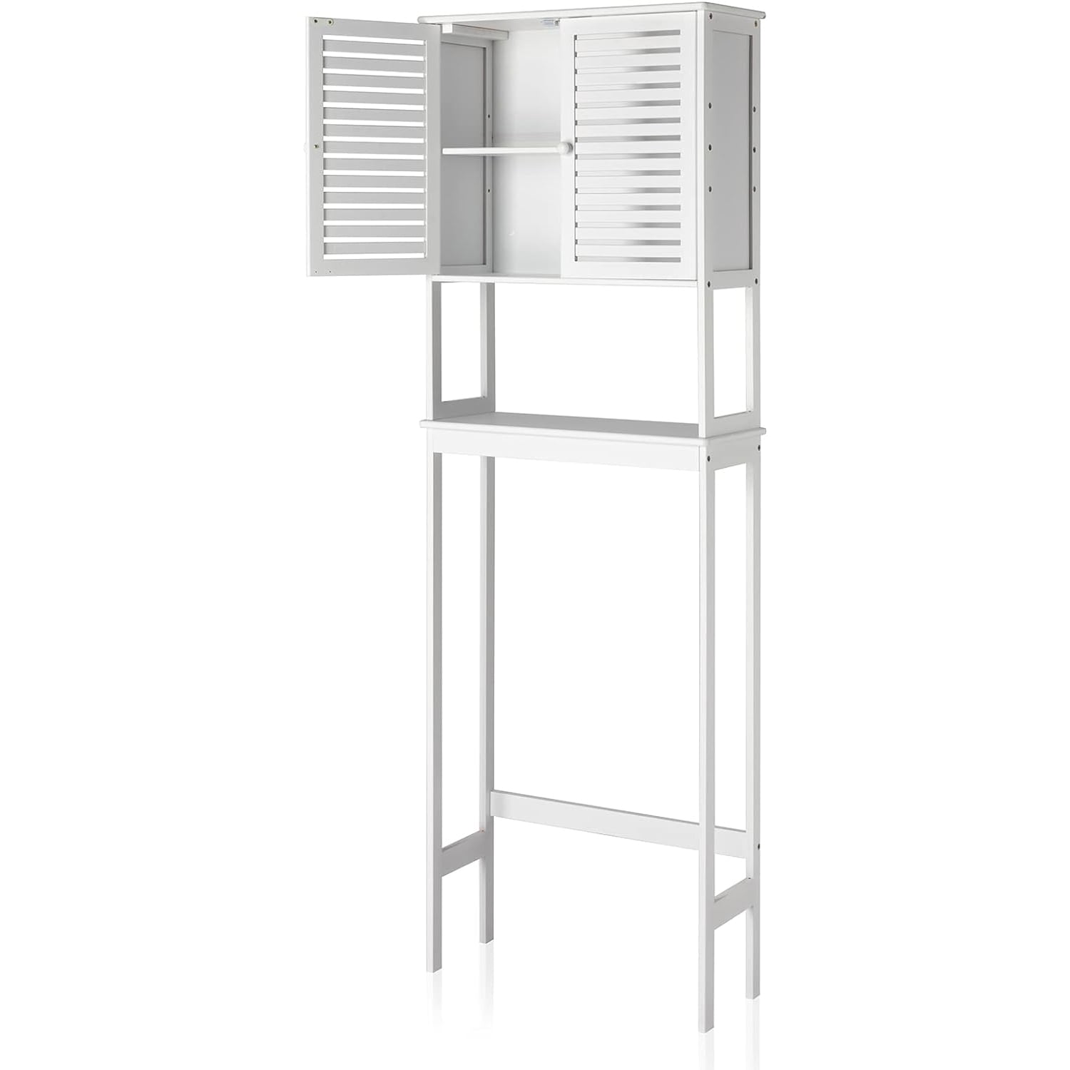 Bamboo Over The Toilet Storage Tall Bathroom Organizer