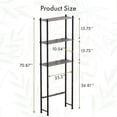 thumbnail image 1 of Bamboo Over The Toilet Storage Shelf, 3-Tier Bathroom Organizer Rack, Space Saver Espresso Finish, 1 of 8