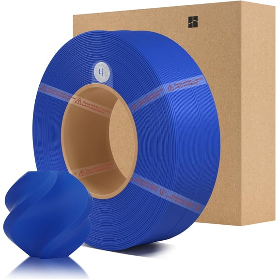 Bamboo PLA Basic Refill Filament 1.75mm 1 KG (2.2lbs) with RFID for Bambu Lab A1/X1/P1 Series 3D Printers,Easy to Print, 3D Printing Filament,No Spool, +/- 0.03mm (Blue 10601)