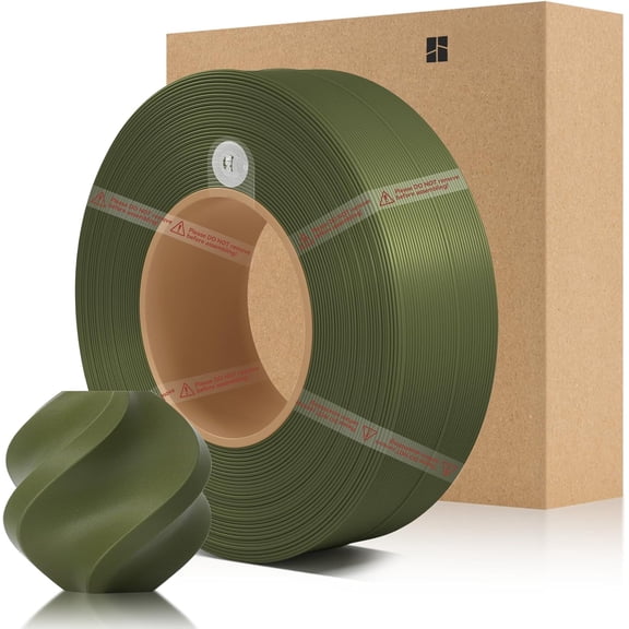 Bamboo PLA Matte Refill Filament 1.75mm 1 KG (2.2lbs) with RFID for Bambu Lab A1/X1/P1 Series 3D Printers,Easy to Print, 3D Printing Filament,No Spool, +/- 0.03mm (Dark Green 11501)
