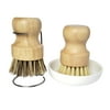 Actual Color: 1x Hard Bristle+1x Sisal With Ceramics Base,draining Rack