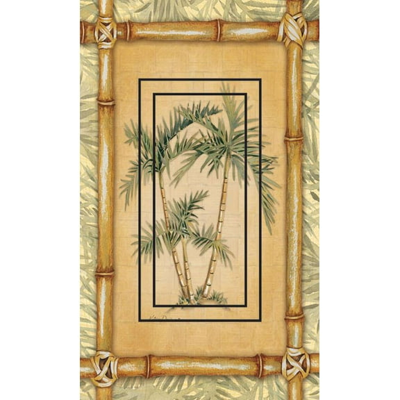 Bamboo Palm Single Rocker SwitchStix Peel and Stick Art Deco Switch Plate Cover Applique Washable Heat/Steam/Water-Resistant - 1 unit
