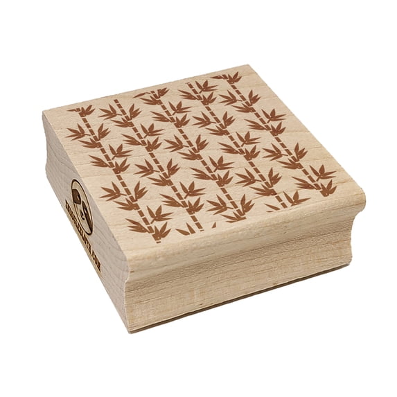 Bamboo Pattern Square Rubber Stamp Stamping Scrapbooking Crafting - Large 2.75in