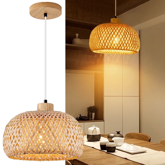 Mikeru Adjustable Height 11.8inch Pendant Light for Indoor, Dining Room