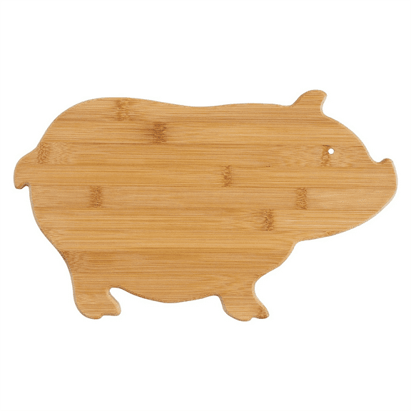 Bamboo Pig Shaped Serving and Cutting Board,Children's Cartoon Shape Chopping Board