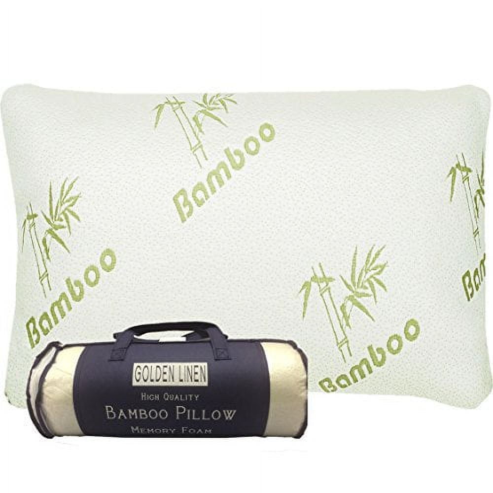 Bamboo Pillow Memory Foam Stay Cool Removable Cover with Zipper