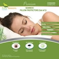 thumbnail image 1 of Bamboo Pillow Protectors Standard (Set of 2) – Pillow Cover Waterproof Hypoallergenic Dust Proof Zippered Encasement, 1 of 6