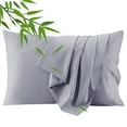 thumbnail image 1 of Bamboo Pillowcase Bedding Pillow Cases - King Pillow Case Set of 2, Cooling Bed Pillowcases with Envelope Closure, Soft Cool Luxury Great for Hair Skin or Hot Sleepers (Grey King Size), 1 of 6