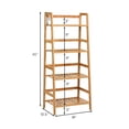 thumbnail image 1 of Bamboo Plant Rack 4-Tier with Guardrails - Stable Ladder Shelf for Living Room, Kitchen, Books, Plants - Space Saving Display Shelves, 1 of 9