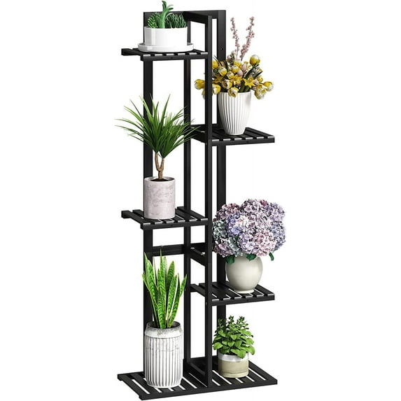 Bamboo Plant Stand for Indoor Outdoor Plants Corner Tall Plant Shelf 6 Potted Holder Shelf Plant Rack Holder Display Rack(Natural)