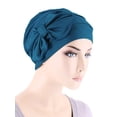 thumbnail image 1 of Bamboo Pleated Bow Cap Teal Blue, 1 of 1