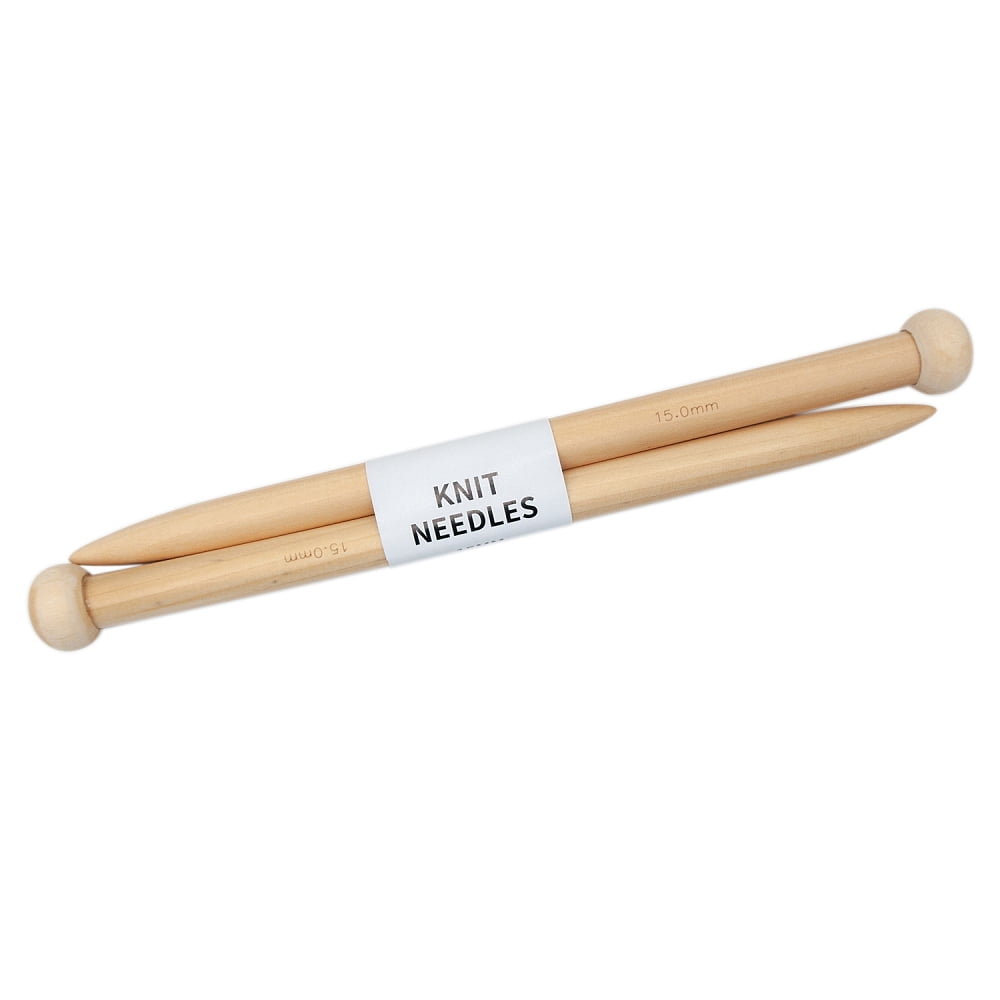 Bamboo Pointed Knitting Needles for Knitting Tool PapayaWhip 250x15mm 2pcs/set