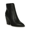 thumbnail image 1 of Bamboo Pointed Toe Stacked Chunky Heel Ankle Bootie 20364, 1 of 6