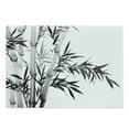 thumbnail image 1 of Bamboo Print Cutting Board, Bamboo Tree Image Traditional Chinese Calligraphy Style Culture Theme, Decorative Tempered Glass Cutting and Serving Board, Large Size, Charcoal Grey White, by Ambesonne, 1 of 5
