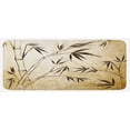thumbnail image 1 of Bamboo Print Kitchen Mat, Gradient Bamboo Leaves Flexibility Complex Root Structure Stable Travelers, Plush Decorative Kitchen Mat with Non Slip Backing, 47" X 19", Brown Cream, by Ambesonne, 1 of 1