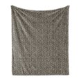 thumbnail image 1 of Bamboo Print Soft Flannel Fleece Blanket, Simplistic Foliage Composition in Earthy Tones Chinese Oriental, Cozy Plush for Indoor and Outdoor Use, 50" x 60", Beige and Charcaol Grey, by Ambesonne, 1 of 5