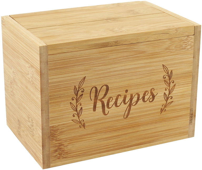 Bamboo Recipe Box Set, (Hardcover)