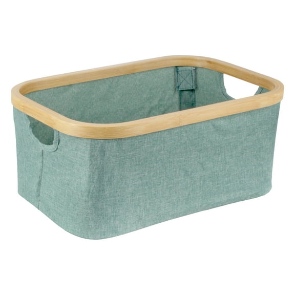 Bamboo Rectangle Foldable Hamper - Small - Green - 4 Units