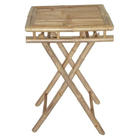Bamboo Rectangular Folding Table- 28 x20 x19 in.